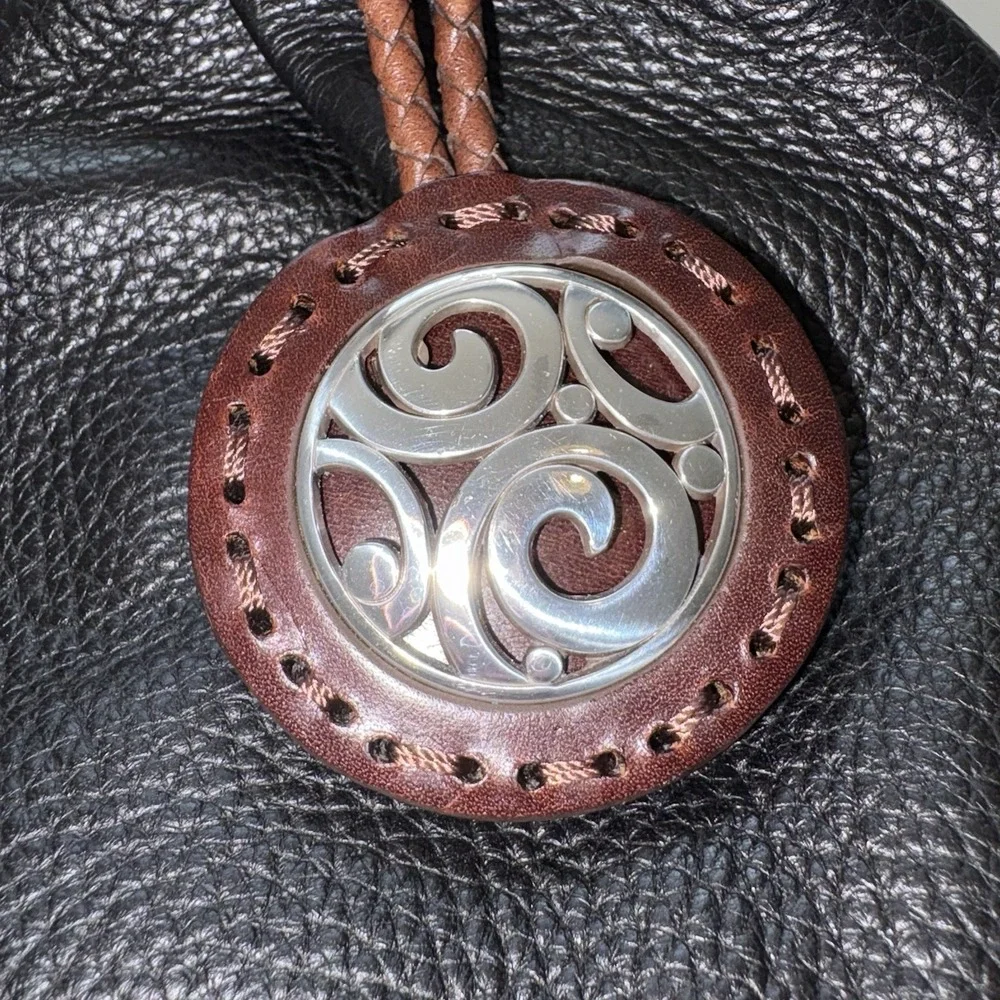 Brighton‎ London Groove Tatum Black Pebble Leather Hobo Shoulder Bag Classiccore